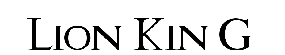 Lion Kin G Yazı tipi ücretsiz indir